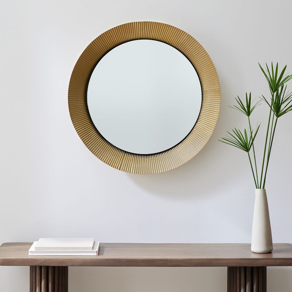 Fluted Wall Mirror 76 cm West Elm UK